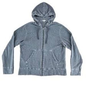Vintage Standard James Perse Blue Grey Full Zip Hoodie Jacket Size 5 / XXL Men’s